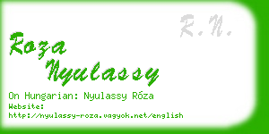 roza nyulassy business card